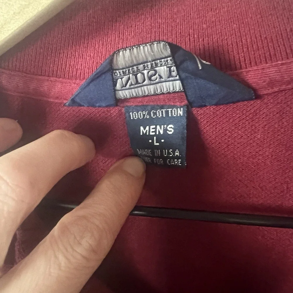 Vtg Lands' End Top Men‎ Size Large Red Cotton Collared Short Sleeve Polo Shirt - Picture 6 of 9